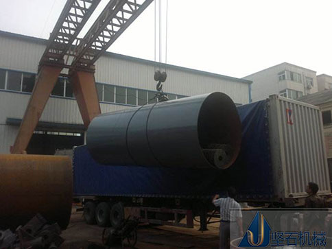 山西運城客戶小型圓筒烘干機發貨現場